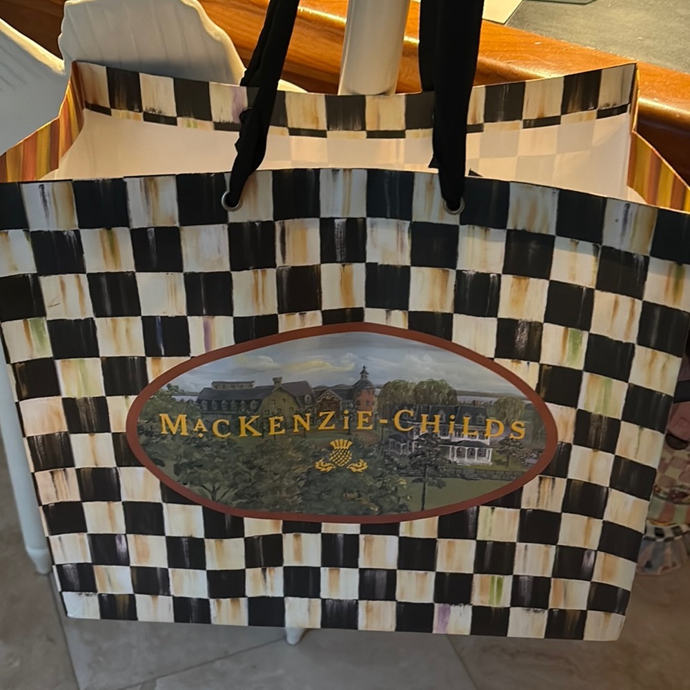 MacKenzie-Childs Checkered Shopping Bag